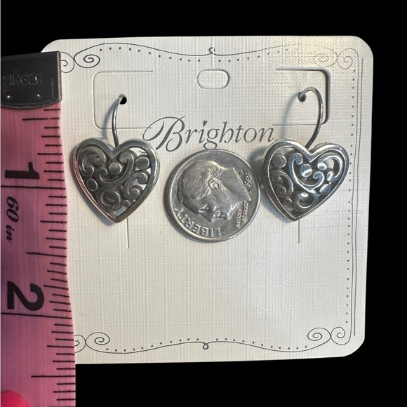 Brighton Contemporary Heart Lever Back Earrings - Picture 6 of 6